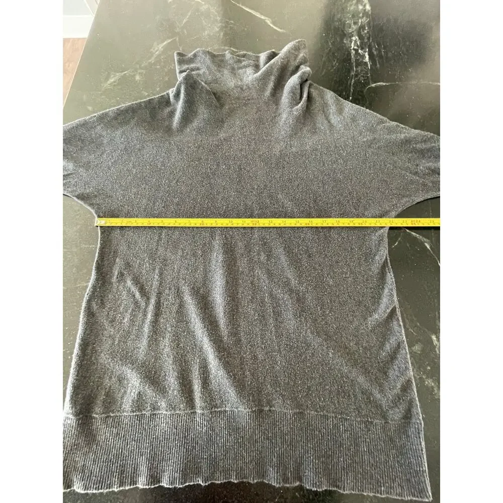 Michael Kors Gray zipper accent Cowl-neck long sleeve sweater XL